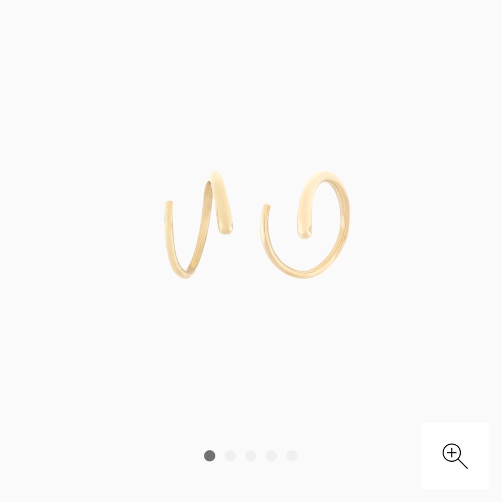 Mejuri “Spiral Earrings” in 14k Yellow Gold